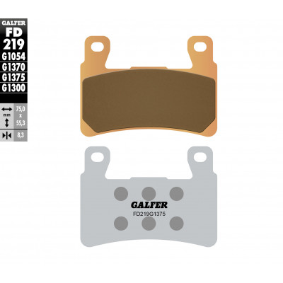 Placute frana fata Galfer SINTERED COMPOUND FD219G1375 Placute frana fata Galfer SINTERED COMPOUND FD219G1375