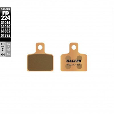 Placute frana fata/spate Galfer SINTERED COMPOUND FD224G1395 Placute frana fata/spate Galfer SINTERED COMPOUND FD224G1395
