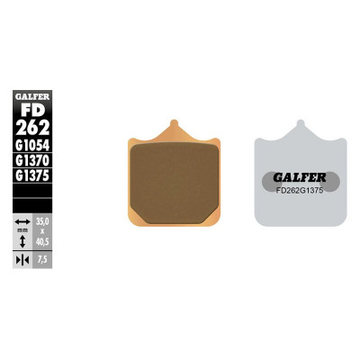 Placute frana fata Galfer SINTERED COMPOUND FD262G1375 Placute frana fata Galfer SINTERED COMPOUND FD262G1375