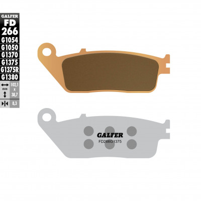 Placute frana fata Galfer SINTERED COMPOUND FD266G1375 Placute frana fata Galfer SINTERED COMPOUND FD266G1375