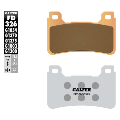 Placute frana fata Galfer SINTERED COMPOUND FD326G1375 Placute frana fata Galfer SINTERED COMPOUND FD326G1375