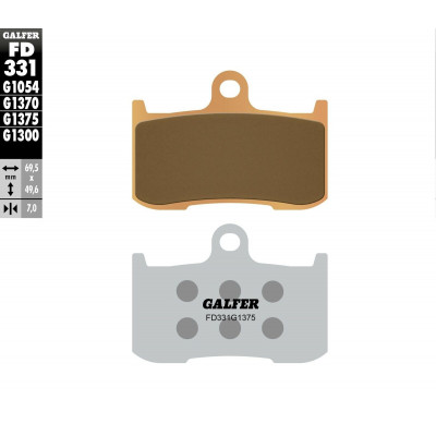 Placute frana fata Galfer SINTERED RACING COMPOUND FD331G1375R Placute frana fata Galfer SINTERED RACING COMPOUND FD331G1375R