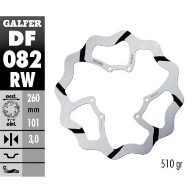 Disc frana fata Galfer WAVE FIXED 260x3mm DF082W Disc frana fata Galfer WAVE FIXED 260x3mm DF082W