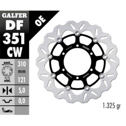 Disc frana fata Galfer WAVE FLOATING COMPLETE (C. ALU.) 310x5mm DF351CW