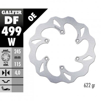 Disc frana spate Galfer WAVE FIXED 245X4MM DF499W