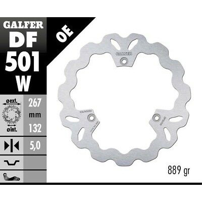 Disc frana spate Galfer WAVE FIXED 267x5mm DF501W Disc frana spate Galfer WAVE FIXED 267x5mm DF501W