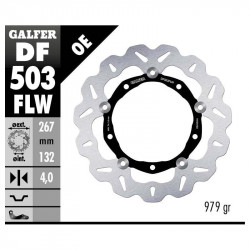 Disc frana fata Galfer WAVE FLOATING (C. STEEL) 267x4mm DF503FLW Disc frana fata Galfer WAVE FLOATING (C. STEEL) 267x4mm DF503FLW