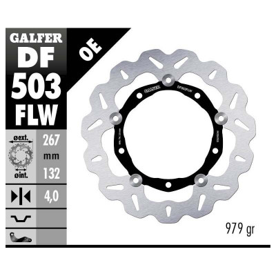 Disc frana fata Galfer WAVE FLOATING (C. STEEL) 267x4mm DF503FLW