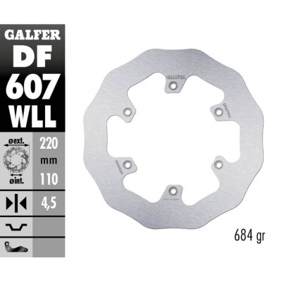 Disc frana spate WAVE FIXED SOLID 220x4.5mm DF607WLL Disc frana spate WAVE FIXED SOLID 220x4.5mm DF607WLL