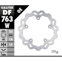 Disc frana spate Galfer WAVE FIXED 265x5mm DF763W