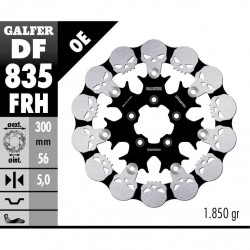 Disc frana fata Galfer WAVE SKULL DESIGN FLOATING (C. STEEL) 300x5mm DF835FRH Disc frana fata Galfer WAVE SKULL DESIGN FLOATING (C. STEEL) 300x5mm DF835FRH