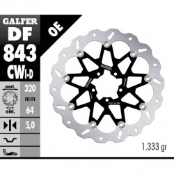 Disc frana fata Galfer WAVE FLOATING COMPLETE (C. ALU.) 320x5mm DF843CWI