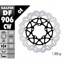 Disc frana fata Galfer WAVE FLOATING COMPLETE (C. ALU.) 309,5x5mm DF906CW