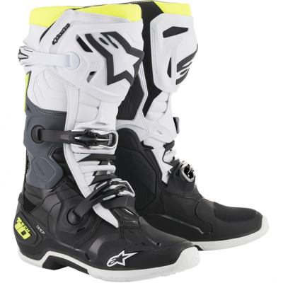Cizme motocross ALPINESTARS TECH 10-BLACK/WHITE/YELLOW FLUO