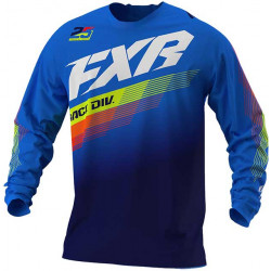 Bluza motocross pentru copii FXR CLUTCH MX YOUTH BLUE/NAVY/HI VIS