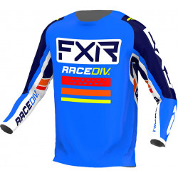 Bluza motocross pentru copii FXR CLUTCH PRO MX22 YOUTH COBALT BLUE/WHITE/NAVY