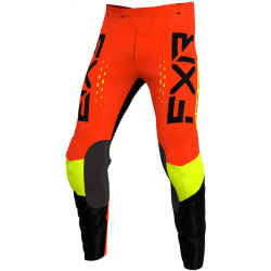 Pantaloni motocross pentru copii FXR  CLUTCH PRO MX22 YOUTH BLACK/NUKE RED/HI VIS