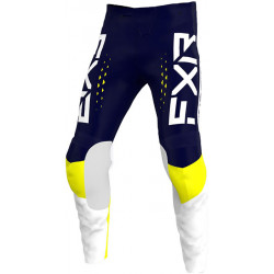 Pantaloni motocross pentru copii FXR CLUTCH PRO MX22 YOUTH MIDNIGHT/WHITE/YELLOW  