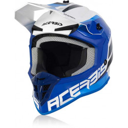 Casca motocross ACERBIS  LINEAR WHITE/BLUE