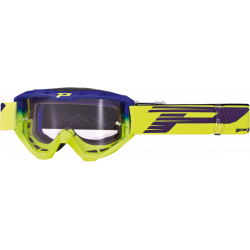 Ochelari motocross Progrip 3450FL Riot, Galben/Albastru