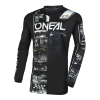 Bluza motocross O'neal element attack V.23, Negru/Alb
