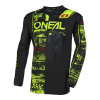 Bluza motocross O'neal element attack V.23, Negru/Galben