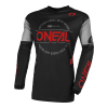 Bluza motocross O'neal element brand v.23, Negru/Rosu