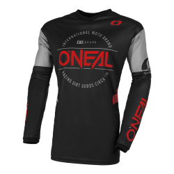 Bluza motocross O'neal element brand v.23, Negru/Rosu
