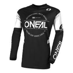 Bluza motocross O'neal element brand v.23, Negru/Alb