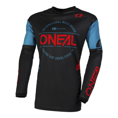 Bluza motocross O'neal element brand v.23, Negru/Albastru Bluza motocross O'neal element brand v.23, Negru/Albastru