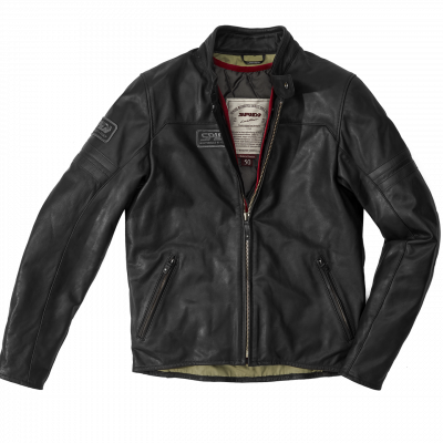 Geaca moto de piele Spidi vintage, Negru