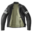 Geaca moto de piele Spidi vintage, Negru/Alb thumb