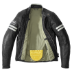 Geaca moto de piele Spidi vintage, Negru/Alb thumb