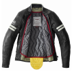 Geaca moto de piele Spidi vintage, Negru/Alb thumb