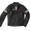 Geaca moto de piele Spidi vintage, Negru/Alb thumb