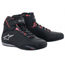 Pantofi Alpinestars Sektor Waterproof, Negru/Rosu Pantofi Alpinestars Sektor Waterproof, Negru/Rosu