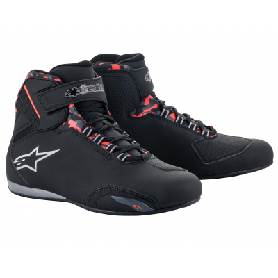 Pantofi Alpinestars Sektor Waterproof, Negru/Rosu