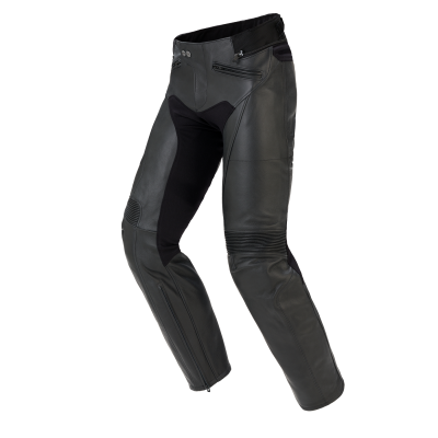 Pantaloni moto de piele Spidi rr naked, Negru