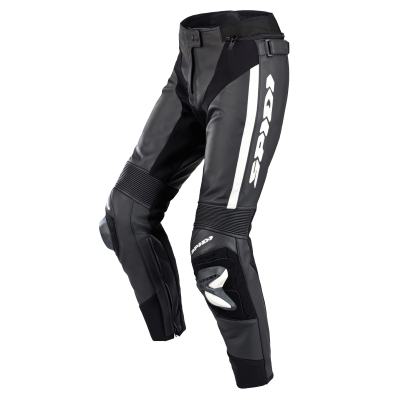Pantaloni de piele pentru femei Spidi rr pro 2, Negru/Alb