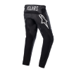Pantaloni motocross pentru copii Alpinetars racer found, Negru/Alb thumb