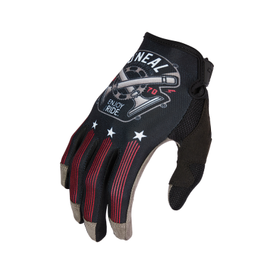 Manusi motocross O'neal mayhem piston v.23, Negru/Alb/Rosu