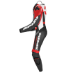 Combinezon moto de piele Spidi dp-progressive pro, Negru/Rosu thumb