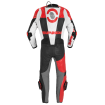 Combinezon moto de piele Spidi dp-progressive pro, Negru/Rosu thumb
