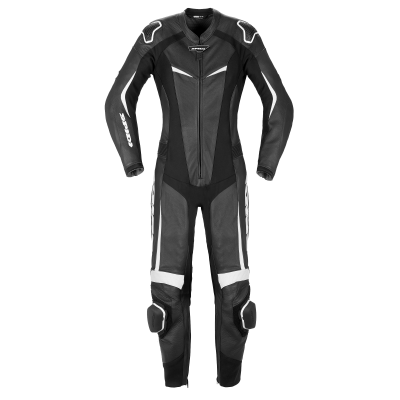 Combinezon moto de piele Spidi track perf pro, Negru/Alb