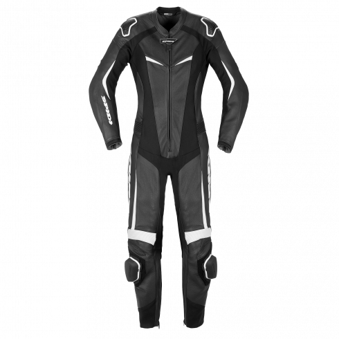 Combinezon moto de piele Spidi track perf pro, Negru/Alb Combinezon moto de piele Spidi track perf pro, Negru/Alb