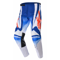 Pantaloni motocross Alpinestars racer semi, Albastru/Alb/Portocaliu Pantaloni motocross Alpinestars racer semi, Albastru/Alb/Portocaliu