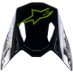 Cozoroc  pentru casca motocross Alpinestars supertech M8, Negru/Verde thumb