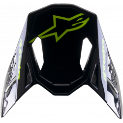 Cozoroc pentru casca motocross Alpinestars supertech M8, Negru/Verde Cozoroc pentru casca motocross Alpinestars supertech M8, Negru/Verde