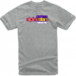Tricou moto Alpinestars tee world wide, Gri Tricou moto Alpinestars tee world wide, Gri