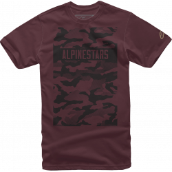 Tricou moto Alpinestars tee terra maroon, Maro
